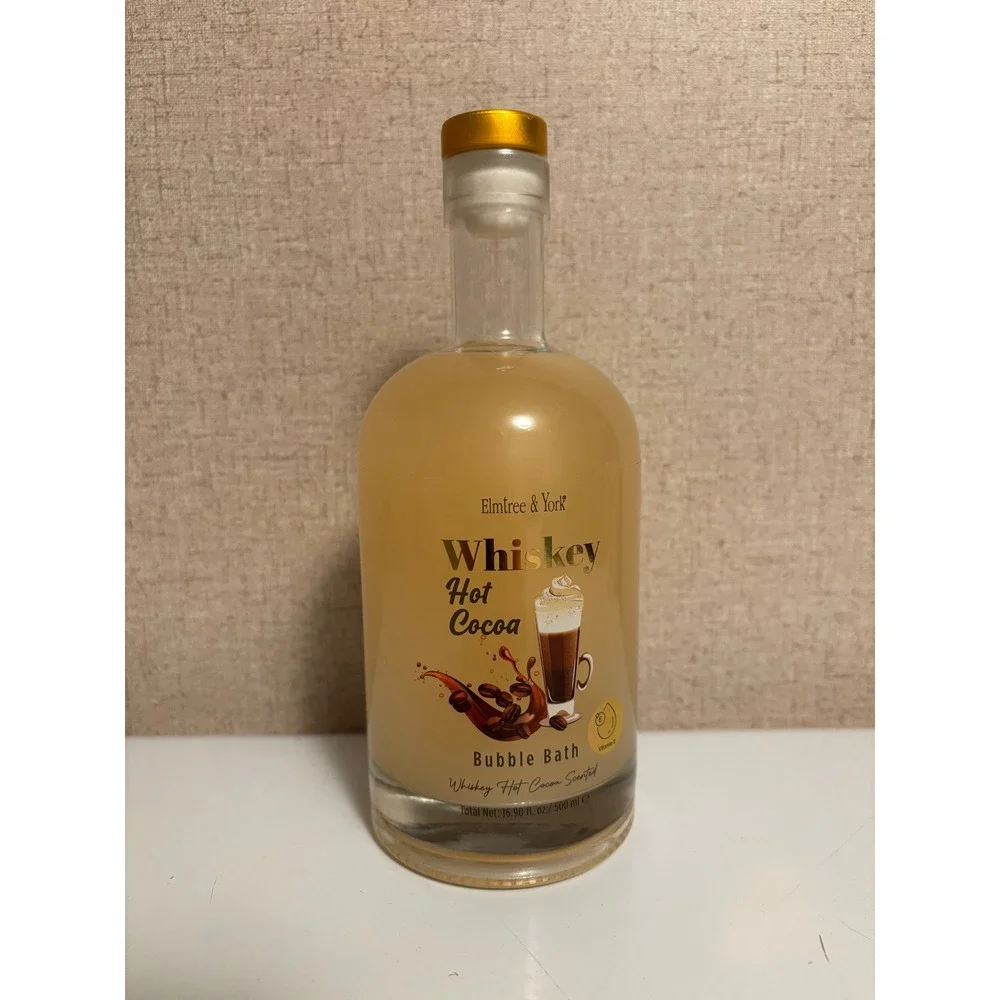 Elmtree & York Whiskey Hot Cocoa Scented Bubble Bath 16.9 fl oz Vitamin‎ E New